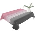 thumbnail image 2 of Pink Gray Table Cloth Waterproof Tablecloths, Vintage Country Gradient Wooden Plank Line Tablecloth Dining Table Cover for Kitchen Party Tabletop Outdoor, Rectangle Tablecloth 60x102 Inch, 2 of 9