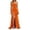 A-Orange448, variant on XIAOCHA Women's Summer Side Slit Ruched Dress Square-Neck Sleeveless Formal Wedding Party Maxi Dresses
