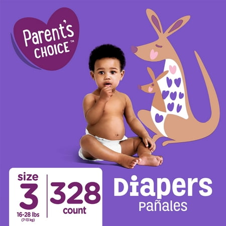 Parent's Choice Diapers, Size 3, 328 Diapers (Mega