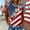 #454-Blue, variant on Women's Plus Size Patriotic Sleeveless Tank Round Neck Denim Patchwork Waffle Texture Printed Loose Casual Top Gift