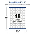 thumbnail image 6 of Avery Matte Clear Square Labels, 1" x 1", 2,400 Total, 6 of 10