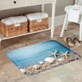 thumbnail image 2 of FJPT Non Slip Flannel Floor Mat Kitchen Mat Beach Scene With Starfish And Shells For Bathroom Kitchen Bedroom Decor 24x16 inch, 2 of 5