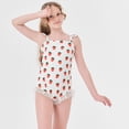 thumbnail image 6 of ‌LYMAYTER‌ Teen Swimwear One-Piece Swimsuit Girls' Cute Strawberry Beachwear Sun Protection Ruffled Design, 6 of 8