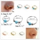 thumbnail image 2 of Anillo de nariz envuelto en turquesa, perno prisionero de hueso de oreja, nariz perforada, 2 piezas de oro, 2 of 3