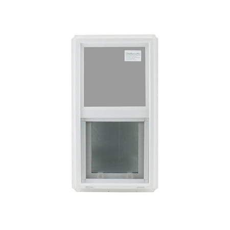 Window Double Pane 14" x 27" Double Pane Tempered Glass Low-E PVC Frame