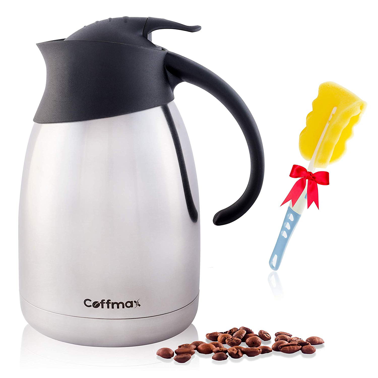 Coffee Vacuum Stainless Steel Cold Beverages Milk With Lid 1.5L 