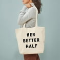 thumbnail image 3 of CafePress - Her Better Half Tote Bag - Unisex Canvas Tote Bag, Beige, 1-Piece, 3 of 7