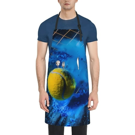 

Rateoe Sports Tennis Ball Aprons with Pocket Men Womens Aprons Waterproof Adjustable Cooking Aprons for Kitchen Gardening and Salon