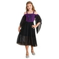 thumbnail image 3 of iixpin Victorian Royal Princess Halloween Dress-up for Girls Off Shoulder Chiffon Maxi Dress Pioneers Gown Purple 6, 3 of 7