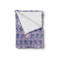 thumbnail image 2 of Paint Soft Flannel Fleece Throw Blanket, Paintbrush Blow Violet Hues Small Circular Pattern Modern and Rounded, Cozy Plush for Indoor and Outdoor Use, 70" x 90", Dark Ceil Blue Lilac, by Ambesonne, 2 of 5