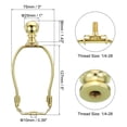 thumbnail image 2 of Uxcell 5 inch Lamp Harp Kit with Finial Lamp Shade Holder Gold Tone, 1 Set, 2 of 6