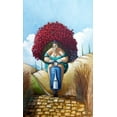 thumbnail image 2 of West, Ronald 10x14 White Modern Wood Framed Museum Art Print Titled - The Rose Lady, 2 of 4