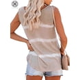 thumbnail image 4 of Luxtrada Women's Tie Dye Vest Plus Size Tank Tops Summer Sleeveless Shirts Loose Blouse Khaki,L, 4 of 12