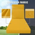 thumbnail image 3 of Kimunuk Outdoor Chaise Lounge Cushions set of 2, 72" x 21" x 4" Waterproof Pool Beach Recliner Replacement Cushions with Ties, Yellow, 3 of 7