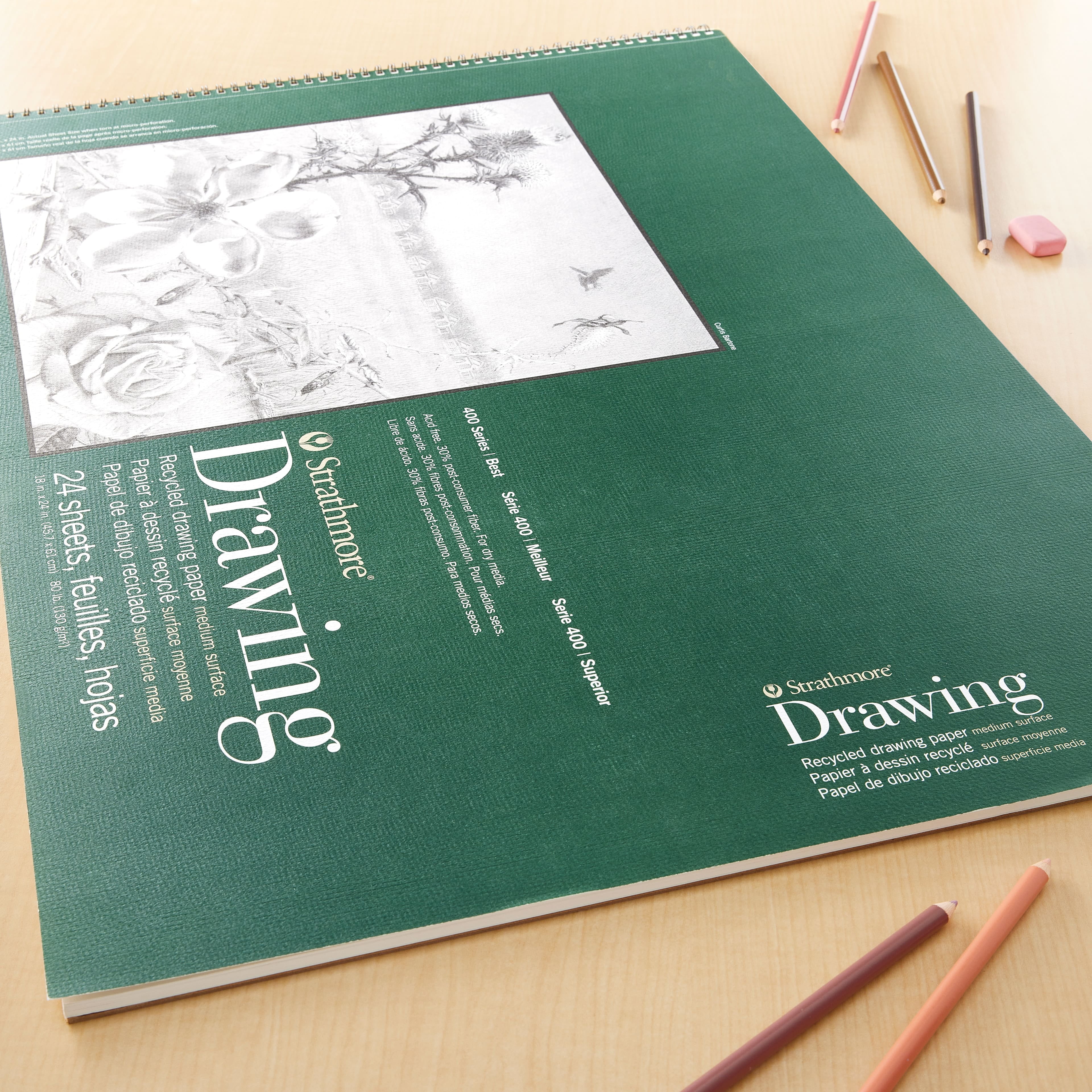 Strathmore Drawing Pad Recycled Paper 14 x 17