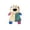 B, variant on Tdxkok Crinkle Fabric Pet Toy with Two Squeakers No Stuffing Interactive Play Toy for Cats and Small Dogs