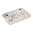 thumbnail image 3 of Bandeja organizadora apilable para joyas, 8 compartimentos con soporte para anillas, color champaña, 3 of 7