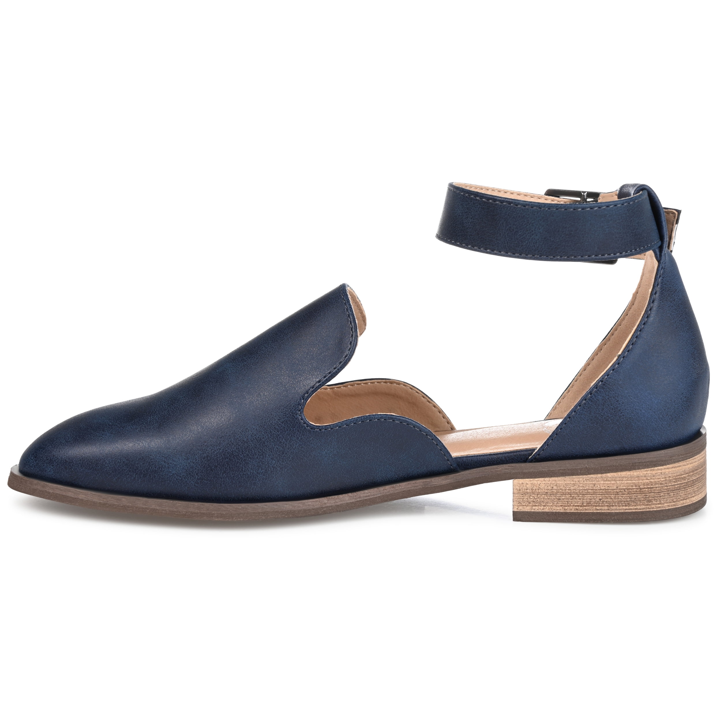 Journee Womens Loreta Buckle Square Toe Loafer Flats, Widths Available