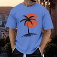 thumbnail image 2 of Mens Summer Beach T-Shirt Fashion Lightweight Short Sleeve Tee Shirts Round Neck Sunset Printed Casual Breathable Men Tops For Outdoor Sports, Party, Dates, 2 of 6