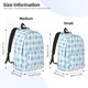 thumbnail image 2 of Fotbe Blue and White Squares Mochila de Lona con Estampado, Mochila Duradera, Mochila Versátil de Alta Calidad, Mochila Compacta Vintage-Medium, 2 of 5