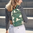 thumbnail image 5 of Disketp Lotus Golden Line print Canvas Backpack Lightweight Travel Daypack Student Rucksack Laptop Backpack-Medium, 5 of 5