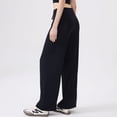 thumbnail image 3 of SWSMCLT Women's Wide Leg Yoga Pants Palazzo Pants Casual Workout Summer Thin Trousers Long Lightweight Soft Black Large, 3 of 5