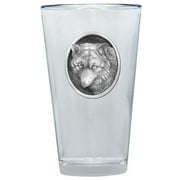Wolf Oval Emblem Pint Glass