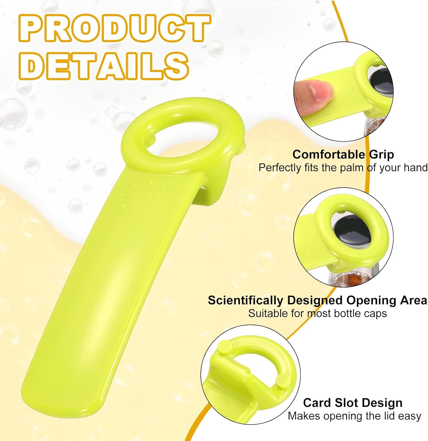 FRKSMD-2 Pcs Jar Key Lid Opener, Plastic Jar Lid Opener Easy Grip Multifunctional Durable Can Open Tool for Elderly Seniors Women Weak Hands Easy-use by Anyone, White/Matcha Green