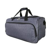 Protege 3-Piece Softside Luggage Travel Set, Includes Medium Checked Luggage, Carry On Duffel and Boarding Tote, Gray