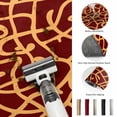 thumbnail image 5 of Round Rugs 5Ft, Abstract Boho Round Area Rug Washable Indoor Throw Carpet, Middle Century Rustic Orange Red Texture Soft Non Slip Circle Rug for Cabinet Bathroom Home Decor Aesthetic, 5 of 8