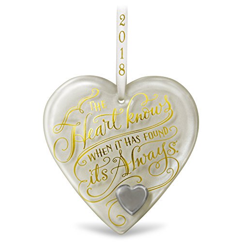 Hallmark Keepsake Ornement de Noël 2018 Année Datée Joyeux Anniversaire Cadeau Cœur Verre