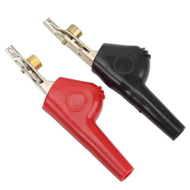 PVC Test Clips, Safe And Reliable Testing Clamps Red And Black Cupronickel With 25mm Opening For Automobile Repair For Electrical Projects
