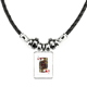 thumbnail image 1 of Collar Unbranded Corazon J Playing Cards Pattern Cuerda de cuero negra hecha a mano, 1 of 3