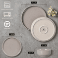 thumbnail image 4 of Onader Dinnerware Sets for 6, 18-Piece Plates and Bowls Set, Stoneware Dinning Ware Set for Kitchen, Microwave & Dishwasher Safe - Milky Coffee, 4 of 7