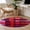 Multicolor, variant on Red Purple Round Area Rug 3 FT, Small Kitchen Bathroom Mats, Striped Plaid Modern Abstract Oil Painting Washable Indoor Outdoor Throw Runner Carpet Non-Shedding Doormat for Table Shower Sofa Entryway