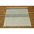 thumbnail image 4 of Casavani Beige Eco Friendly Dhurrie Indian Geometric Hand-Woven Rug 2x3 feet, 4 of 5