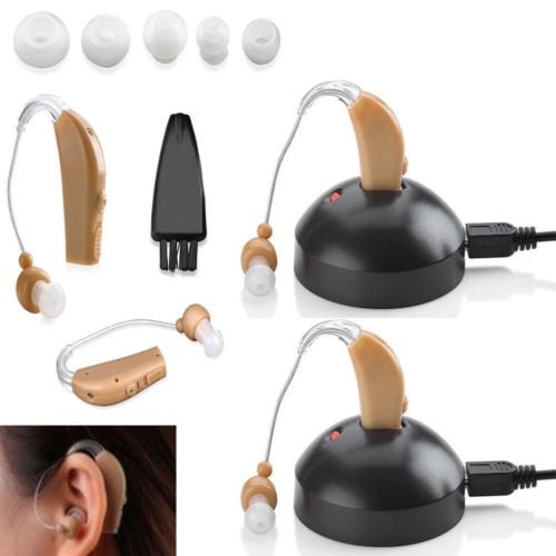 New Digital Rechargeable Ear Hearing Aid BTE Ear Amplifier Assistance