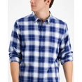 thumbnail image 2 of Sun + Stone POMPADOR BLUE Men's Will Plaid Shirt, US Small, 2 of 3