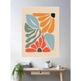thumbnail image 2 of Maximalist Botanical Vibrant Colors Art: Groovy Flowers Poster Wall Art, Modern Wall Decor For Living Room Bedroom, 24x36 UNFRAMED, 2 of 3