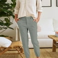 thumbnail image 4 of Women's Casual Pants Women Fashion Solid Color Elastic Long Pants Leisure Trousers,Gray Women's Casual Pants XL, 4 of 6