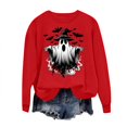 thumbnail image 5 of Frostluinai Womens Crewneck Sweatshirts Spooky Ghosts Pumpkin Graphic Pullover Halloween Party Long Sleeve Fleece Sweat Shirt XS-XXXL, 5 of 6