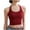 Wine, variant on Xixinqiwan No Boundaries Tank Tops for Women,Womens Scoop Neck Tank Tops Longline Padded Sports Bra Spaghetti Strappy Workout Yoga Crop Tops