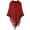 ☃063-Red, variant on Women's Plus Size Fringe Cape Knit Hooded Tunic - Bohemian Style Cover-Up for Layered Casual Outfits and Statement Fashion