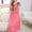 Watermelon Red, variant on Fznquz Sleepwear Nightgowns for Women Loose Short Sleeve House Dress Yellow Tie Front Soft Comfy Sleepwear