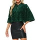 thumbnail image 1 of Chaquetas de lentejuelas INSPIRE CHIC para mujeres, capa de terciopelo, boleros brillantes M Verde Oscuro, 1 of 6