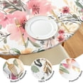 thumbnail image 4 of Pioneer Flower Floral Print Pattern Round Fitted Tablecloth with Elastic Edge,Dining Table Cover Waterproof,Outdoor Round Tablecloth for Camping,Dining,Indoor and Outdoor, 4 of 7