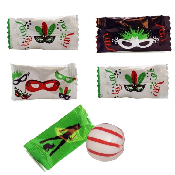 Masquerade Party Peppermints 100 Count – Individually Wrapped Mint Candies for Carnivals, Balls, Costume Events, Weddings & Themed Celebrations - Fresh Classic Mint Flavor