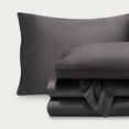 thumbnail image 6 of Bare Home TENCEL™ Sheet Set - Lyocell derived from Eucalyptus - Twin XL, Forged Iron Gray, 6 of 9