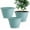 Sky Blue, variant on 3 Pack Large 16 Inch Plastic Plant Pots for Outdoor Plants,Durable & Lightweight Flower Pots with Drainage Holes,Weather-Resistant Large Planters for Patio Garden(Gray)