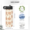 thumbnail image 4 of Cauagu Hand Drawn Snake for 18 oz Water Bottle With Straw,Stainless Steel Sports Water Cup Flask Wide Mouth Travel Thermal Mug for Home, Office,Car, 4 of 8